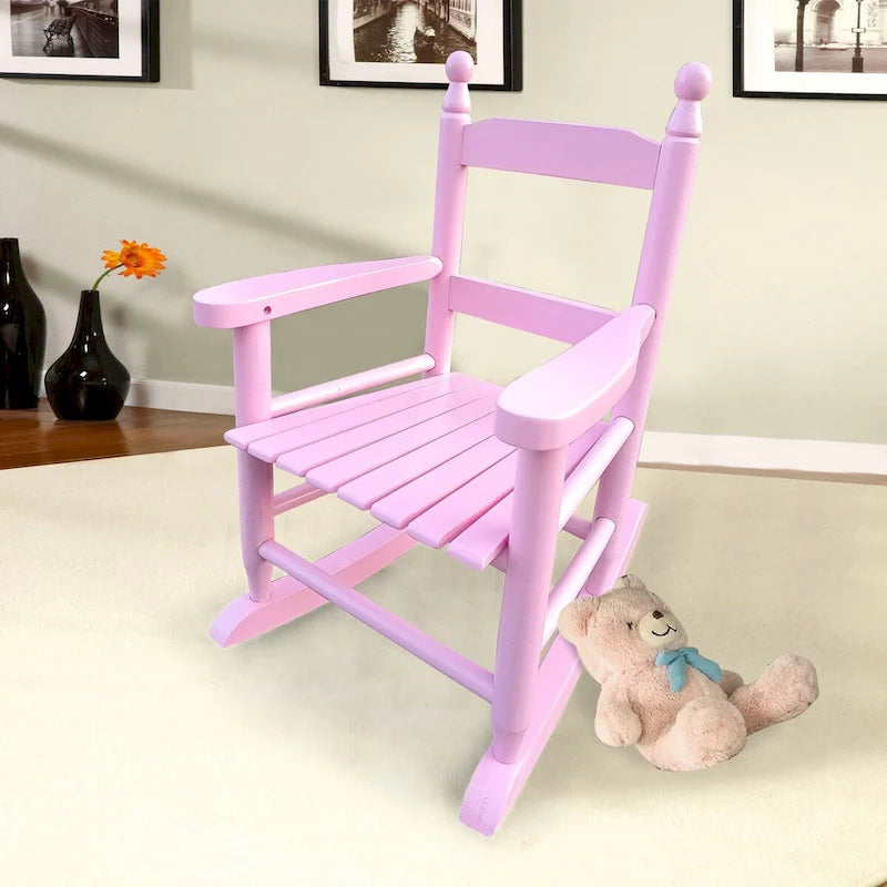 Fauteuil à bascule pour enfants, utilisable à l'intérieur ou à l'extérieur.