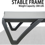 5 chaises longues d'extérieur réglables en aluminium et polypropylène bleu, 2 chaises longues - Non disponible