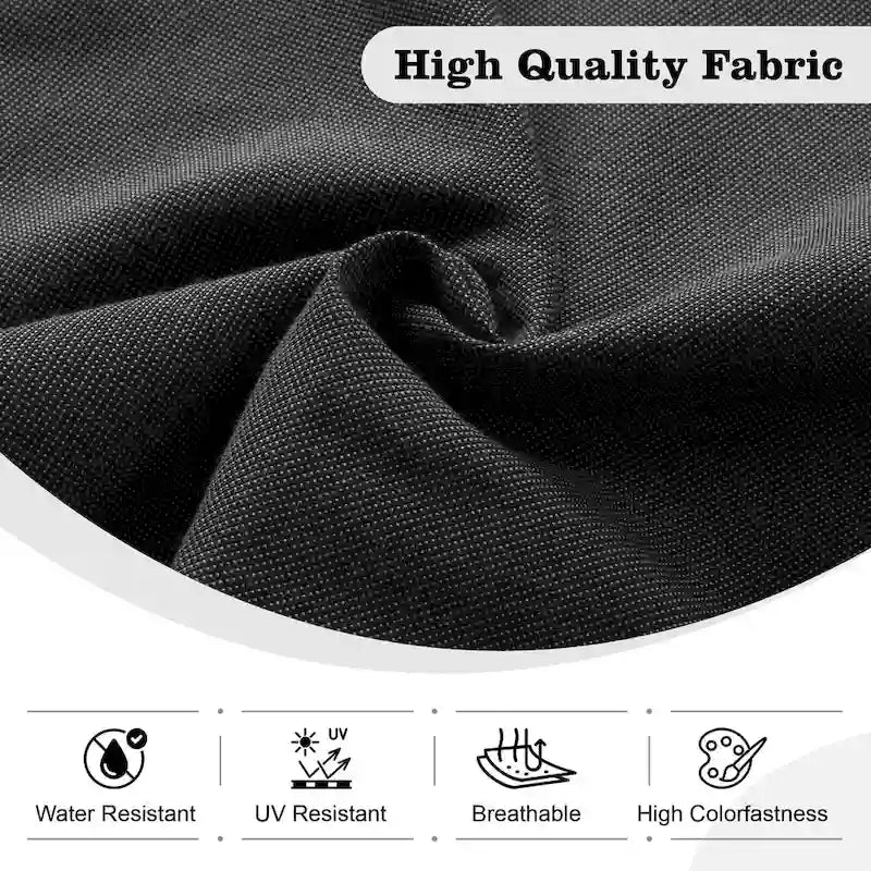 Ensemble de mobilier de patio d'extérieur 8 pièces en osier gris avec foyer HOOOWOOO