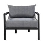 Ensemble de canapé d'extérieur en acier 4 pièces pour plusieurs personnes, imperméable, antirouille et anti-UV