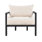 Ensemble de canapé d'extérieur en acier 4 pièces pour plusieurs personnes, imperméable, antirouille et anti-UV