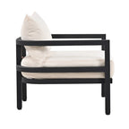 Ensemble de canapé d'extérieur en acier 4 pièces pour plusieurs personnes, imperméable, antirouille et anti-UV