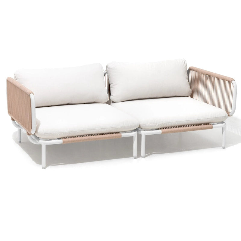 Canapé d'extérieur composé de deux fauteuils, ensemble personnalisable en combinant plusieurs fauteuils - Combiné par 2 fauteuils d'angle