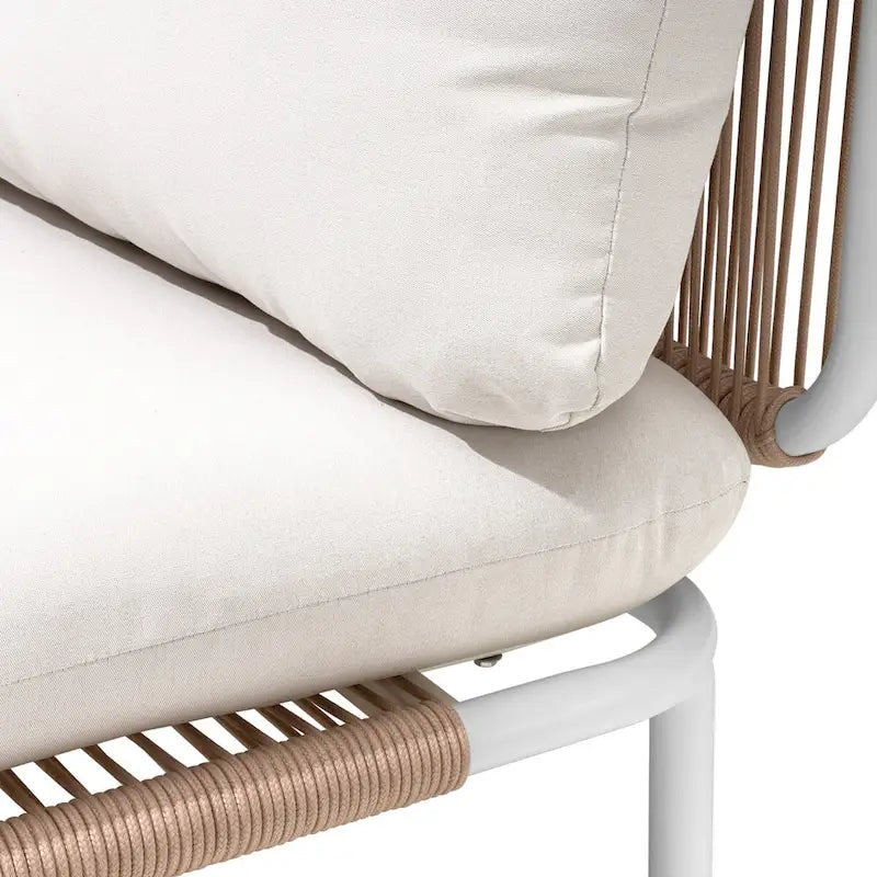 Canapé d'extérieur composé de deux fauteuils, ensemble personnalisable en combinant plusieurs fauteuils - Combiné par 2 fauteuils d'angle