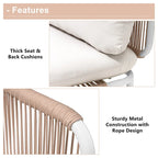 Canapé d'extérieur composé de deux fauteuils, ensemble personnalisable en combinant plusieurs fauteuils - Combiné par 2 fauteuils d'angle