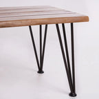 Table basse rustique en bois de teck et métal pour patio, par Christopher Knight Home