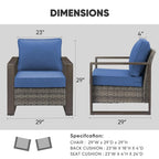 Ensemble de 4 chaises de jardin Gymojoy - Gris