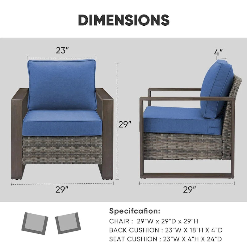 Ensemble de 4 chaises de jardin Gymojoy - Gris