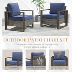 Ensemble de 4 chaises de jardin Gymojoy - Gris