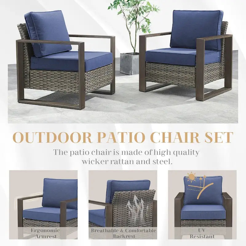 Ensemble de 4 chaises de jardin Gymojoy - Gris