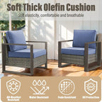 Ensemble de 4 chaises de jardin Gymojoy - Gris