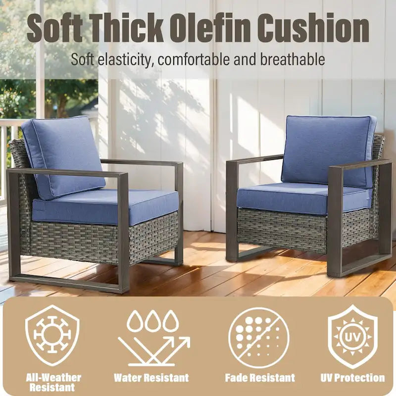 Ensemble de 4 chaises de jardin Gymojoy - Gris