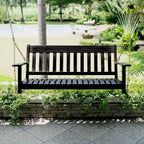 Balançoire de porche Cambridge Casual Alston traditionnelle en bois d'acajou