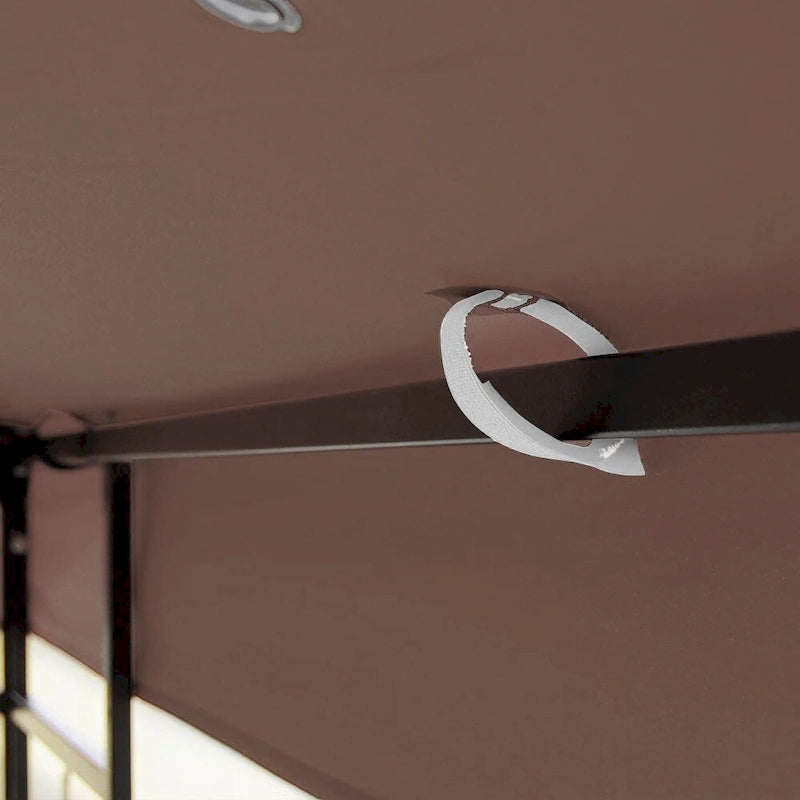 Toit de rechange double pour gazebo de patio extérieur 10 x 10 pi (3 x 3 m) uniquement