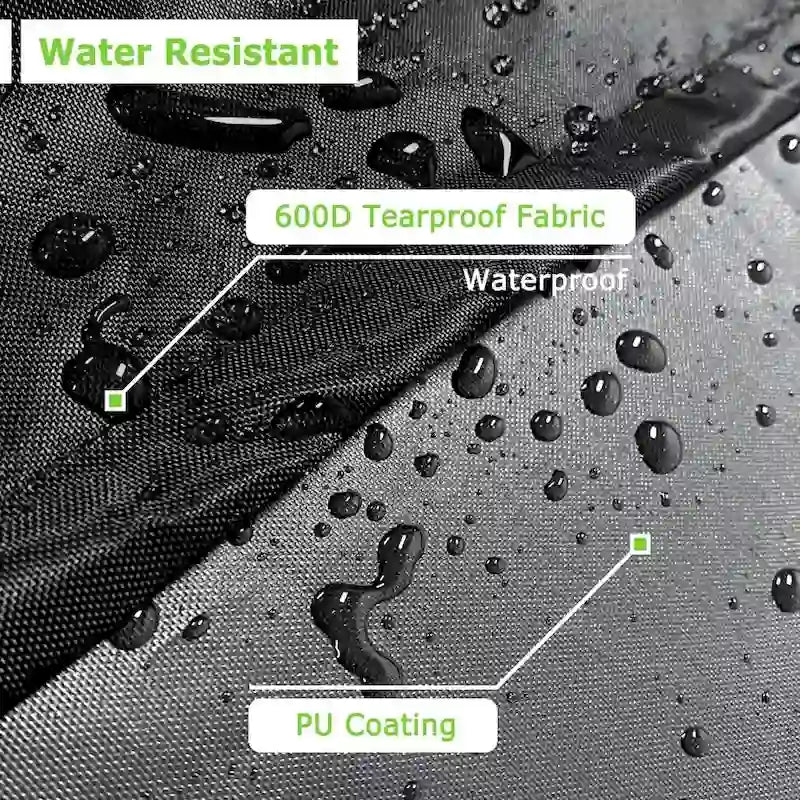Housse de protection imperméable et résistante aux intempéries pour mobilier de jardin, canapé d'angle, table et chaises.