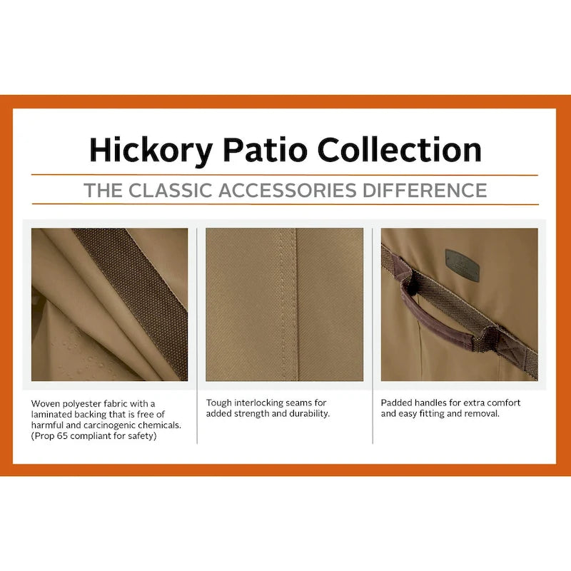 Couvercle de barbecue encastrable Classic Accessories en hickory résistant à l'eau de 37 pouces