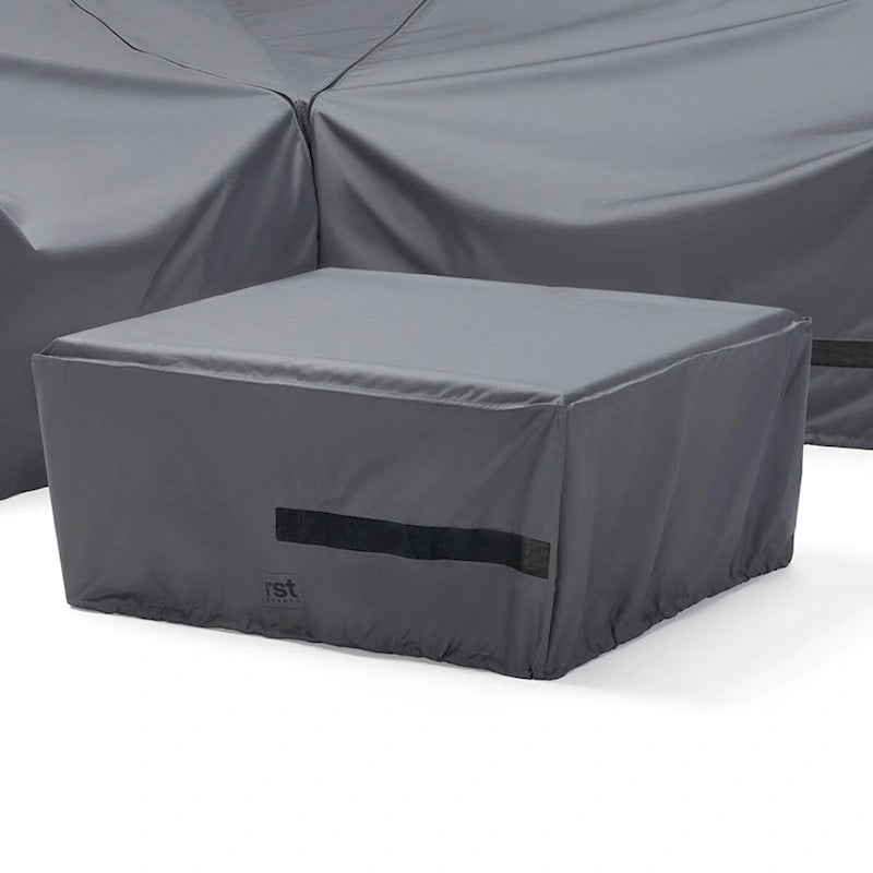 Housses de luxe pour canapé d'angle d'extérieur Milo 6 pièces en polyester - Gris