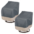 Housse de fauteuil pivotant de jardin Modern Leisure Renaissance Ultralite, lot de 2, 95 cm (L) x 99,7 cm (l) x 97,8 cm (H), grise