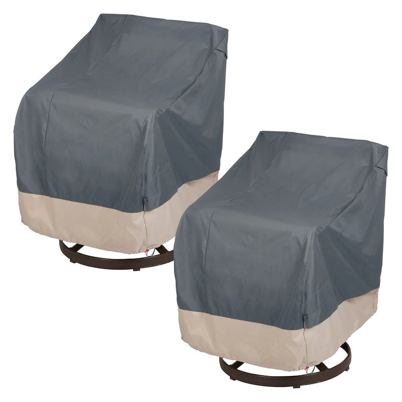 Modern Leisure Renaissance Ultralite Patio Swivel Lounge Chair Cover, 2-Pack, 37.5 L x 39.25 W x 38.5 H, Gray