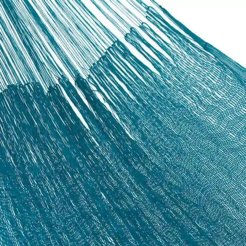 Hamac en corde de nylon, 'Teal Haven' - Simple (Mexique)