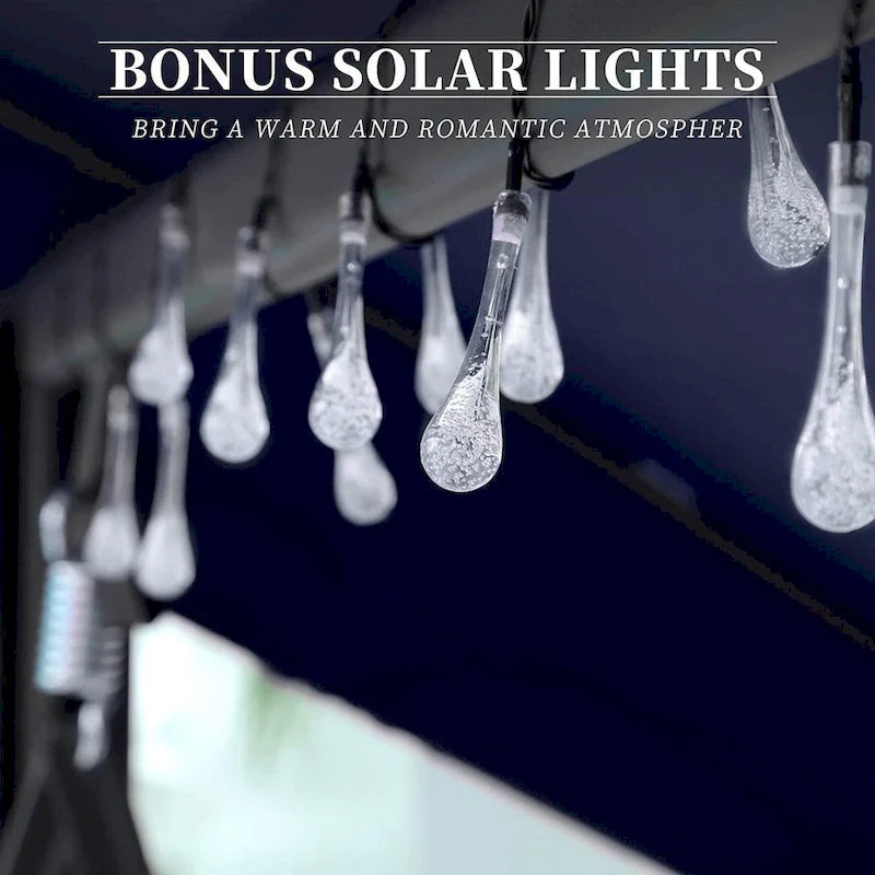 Balancelle extérieure de luxe PURPLE LEAF bleu marine avec structure en acier résistant aux intempéries, coussins et oreiller inclus