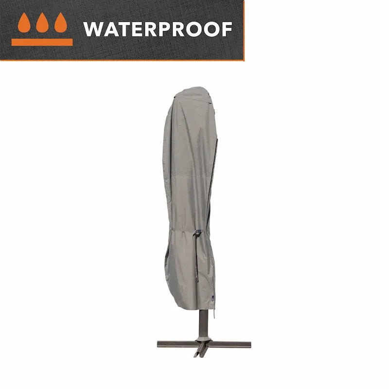 Housse imperméable pour parasol déporté Modern Leisure Garrison, couleur granit - 33 x 1 x 96,5