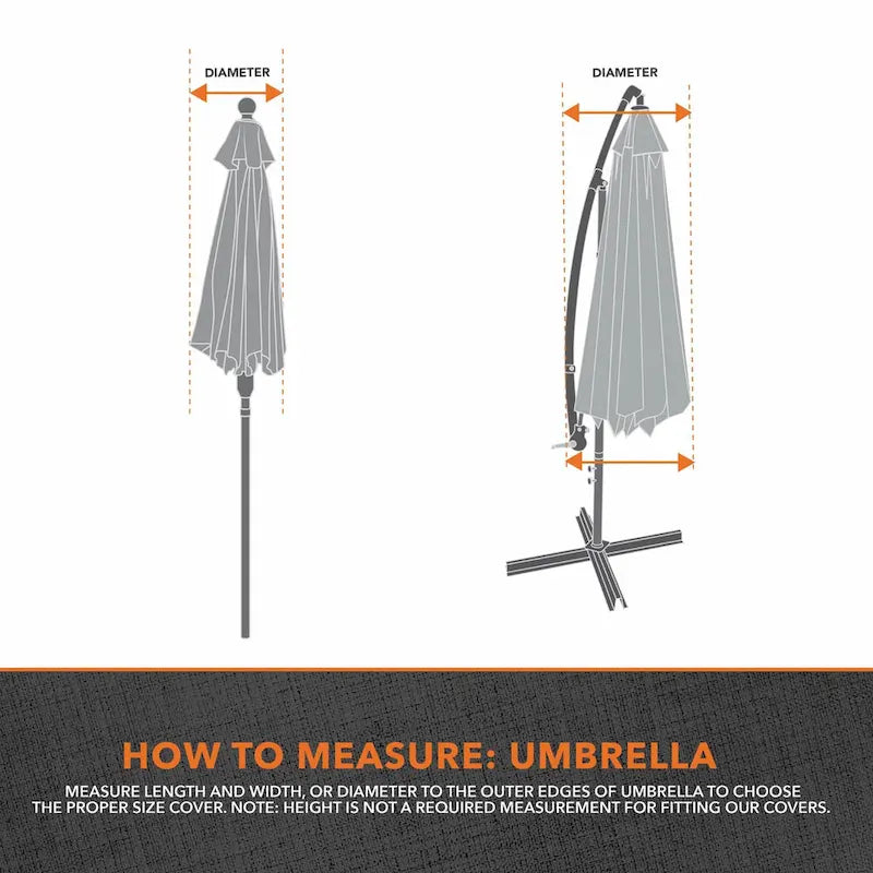 Housse imperméable pour parasol déporté Modern Leisure Garrison, couleur granit - 33 x 1 x 96,5