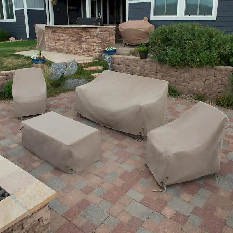 Housse imperméable pour fauteuil de jardin/club Modern Leisure Garrison, 35 cm L x 38 cm l x 31 cm H, couleur grès