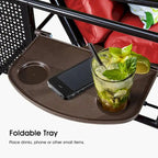 Balancelle de terrasse/porche d'extérieur PURPLE LEAF Terra Red Deluxe avec structure en acier résistant aux intempéries, coussins et oreiller inclus