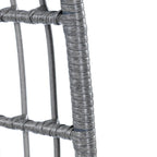 Fauteuil lounge pivotant en résine tressée, usage intérieur/extérieur, avec 4 coussins