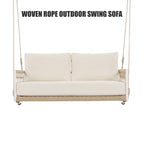 1-Piece Woven Rope Outdoor Swing Sofa