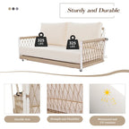 Canapé-balancelle d'extérieur monobloc en corde tressée