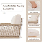 Canapé-balancelle d'extérieur monobloc en corde tressée