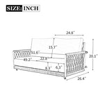 Canapé-balancelle d'extérieur monobloc en corde tressée