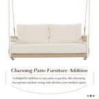 Canapé-balancelle d'extérieur monobloc en corde tressée