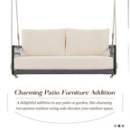 Canapé-balancelle d'extérieur monobloc en corde tressée