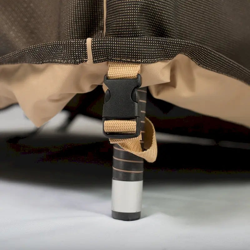 Housse pour canapé deux places de patio Budge StormBlock Hillside noir et beige, plusieurs tailles