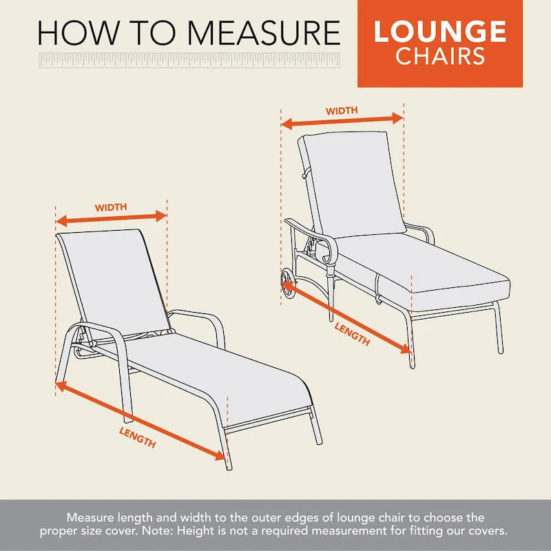 Housse pour chaise longue d'extérieur Modern Leisure Basics, 76 cm L x 27 cm l x 30 cm H
