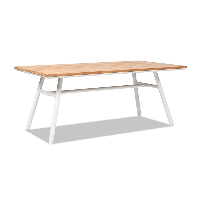 Ensemble de salle à manger de patio Rowan 7 pièces 6 places en aluminium et teck