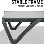 Lot de 2 chaises longues d'extérieur en aluminium avec dossier réglable