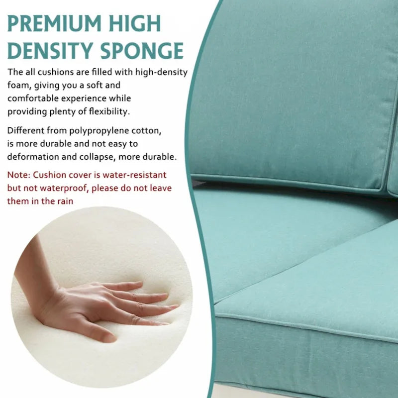 Canapé d'extérieur 3 places pour terrasse, fauteuil de piscine, mobilier en métal et aluminium