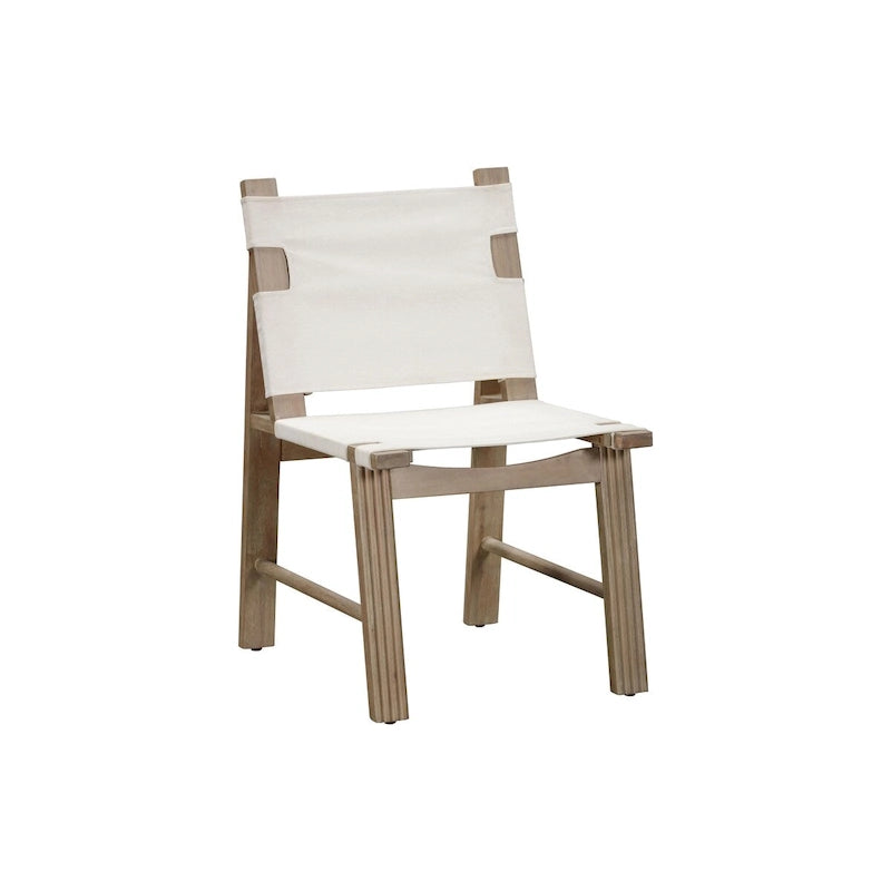 Chaises de salle à manger d'extérieur Cassie couleur crème - Lot de 2