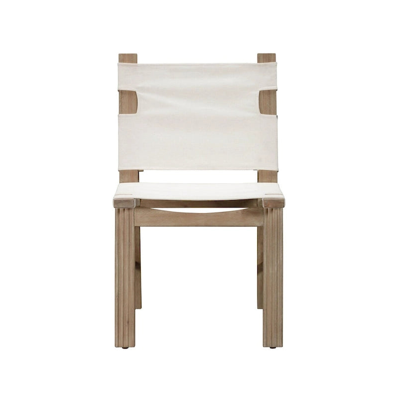 Chaises de salle à manger d'extérieur Cassie couleur crème - Lot de 2