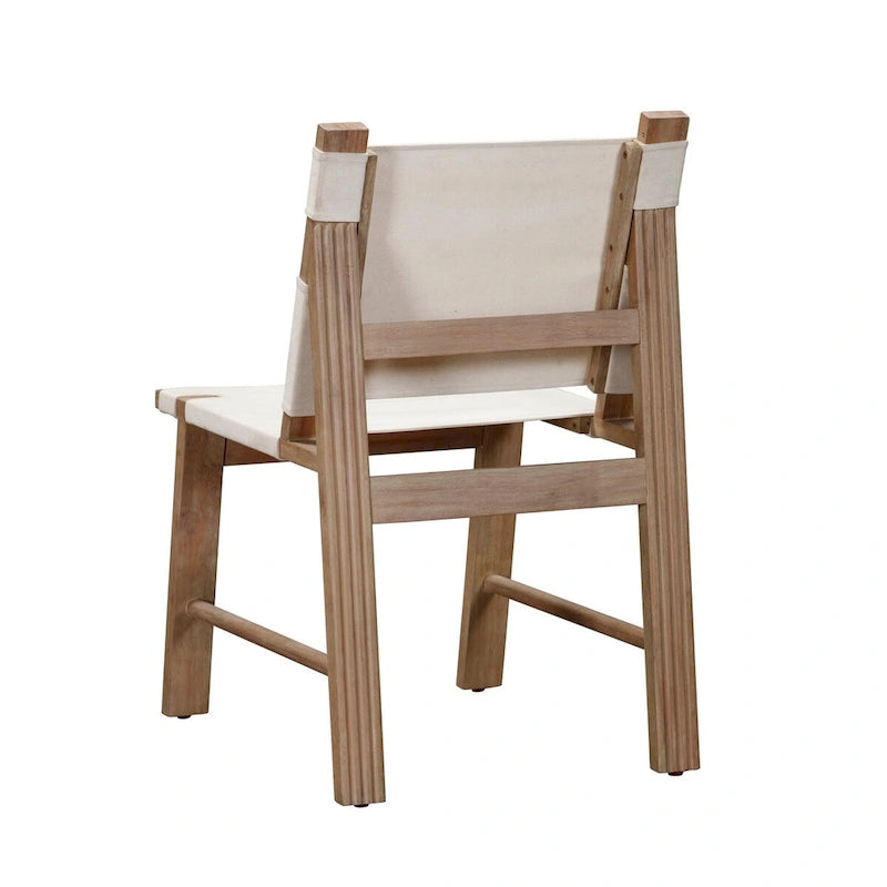 Chaises de salle à manger d'extérieur Cassie couleur crème - Lot de 2