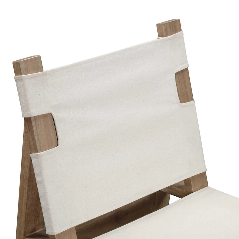 Chaises de salle à manger d'extérieur Cassie couleur crème - Lot de 2