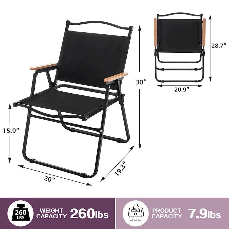 Chaise de camping portable, chaise de jardin pliable et légère, chaise de randonnée ultralégère pour le camping, la randonnée, le sport et les voyages en plein air.