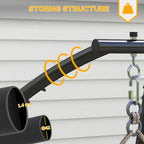 Support de chaise suspendue en forme de C pour intérieur et extérieur, noir