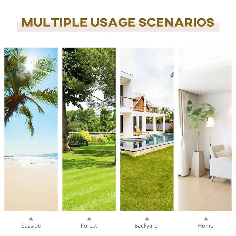 Hamac d'extérieur en bois blanc CUSchoice de 3 m avec support - 128 cm L x 46,5 cm l x 47,25 cm H