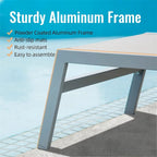 Ensemble de 3 chaises longues de patio, chaises longues avec 5 positions réglables (2 chaises longues + 1 table)