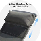 Ensemble de 3 chaises longues de patio, chaises longues avec 5 positions réglables (2 chaises longues + 1 table)